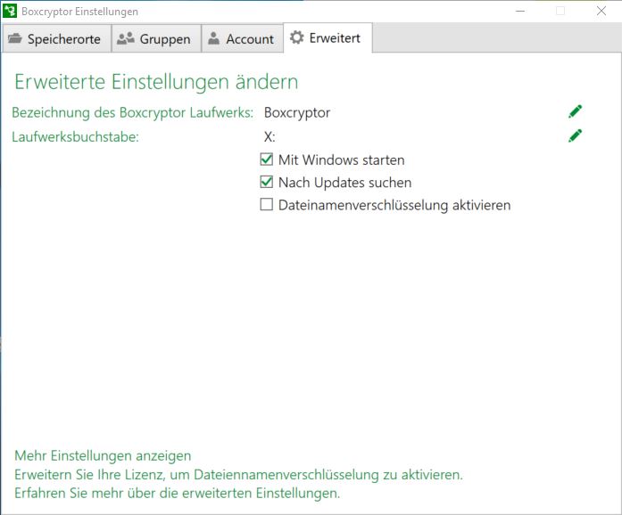 Einstellungen v2