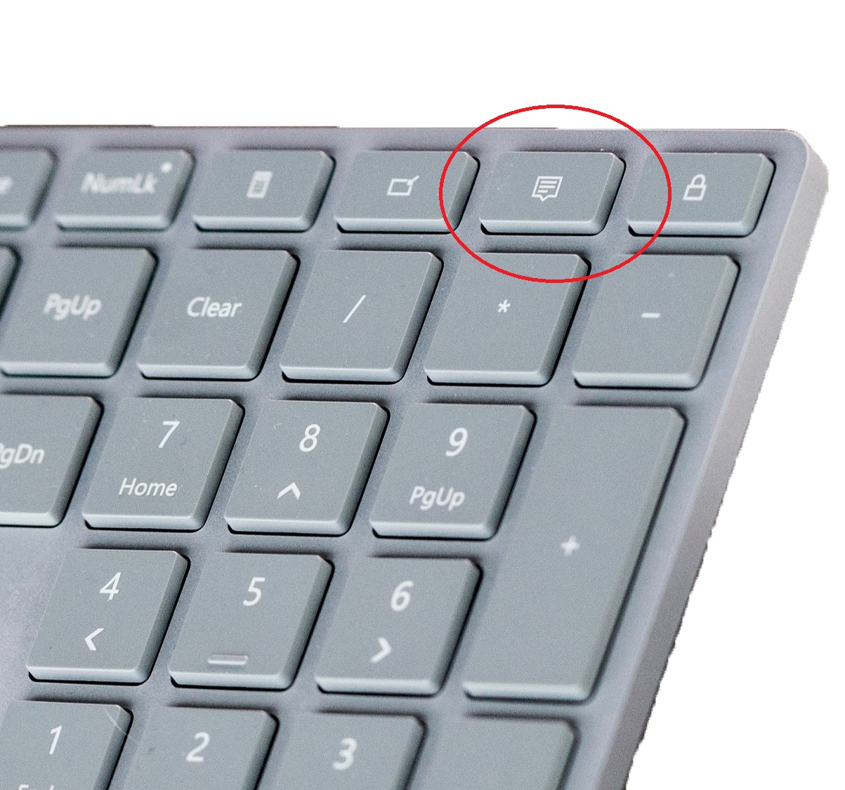 SurfaceInside | Surface Tastatur und die Taste Infocenter